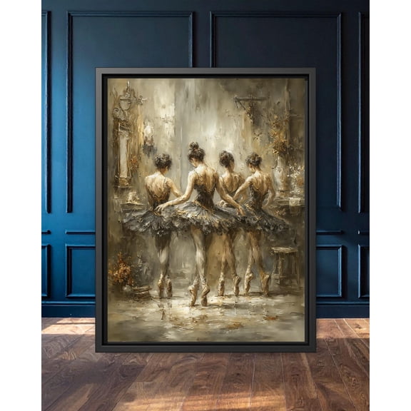 Ballet Dancer Wall Art Poster, Four Ballerinas, Elegant Dance Studio Decor, Perfect For Ballet Lovers & Teachers, Unframed Poster Size 12x18