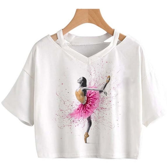 Ballet Dancer tshirt women summer t shirt girl graphic y2k funny clothes
