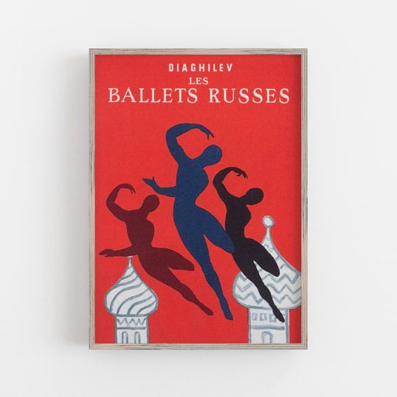 Ballet Dancers Vintage Colorful Wall Art UNFRAMED PAPER POSTER, Home Decor