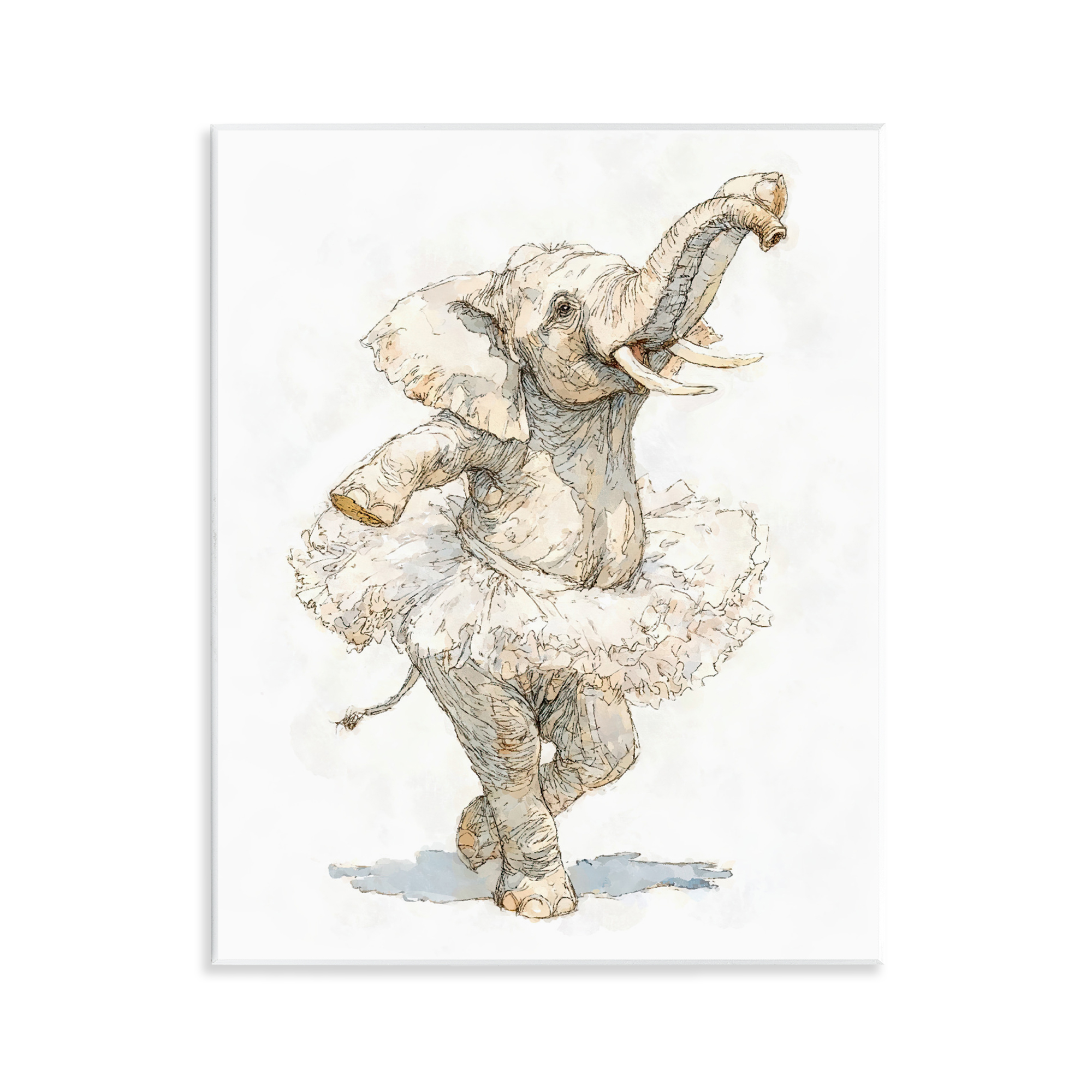 Ballet Elephant Tutu Wall Plaque Art, design by Ziwei Li