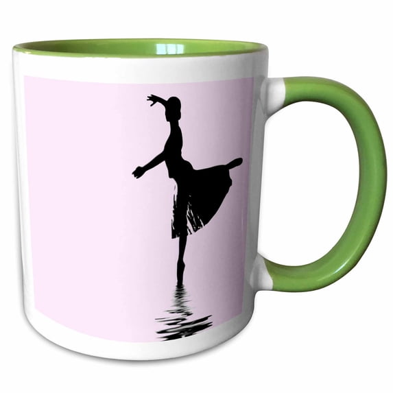 3drose, Ballet Fantasy, 11oz Two-tone Green Mug