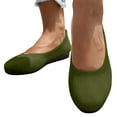 thumbnail image 1 of Ballet Flats Shoes for Women, Foldable Knit Women's Flats with Arch Support, Comfortable Shoes for Women Dressy Casual Work Office Army Green 6.5, 1 of 4