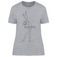 thumbnail image 1 of Ballet Girl Dancing Design T-Shirt Women -Image by Shutterstock, Female XX-Large, 1 of 2