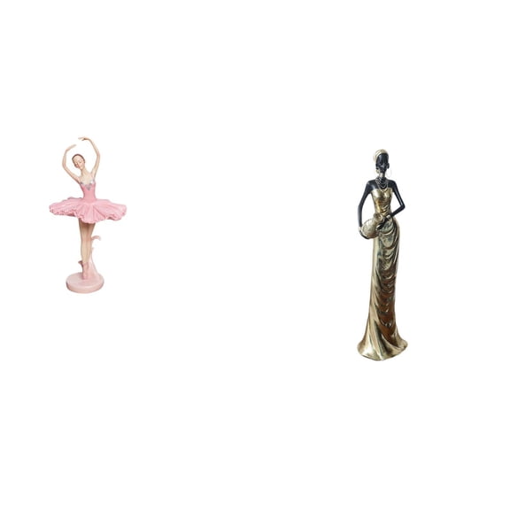 Ballet Girl Statue Ballerina Figurine African Tribal Lady Resin Material for Home Office Display Decor