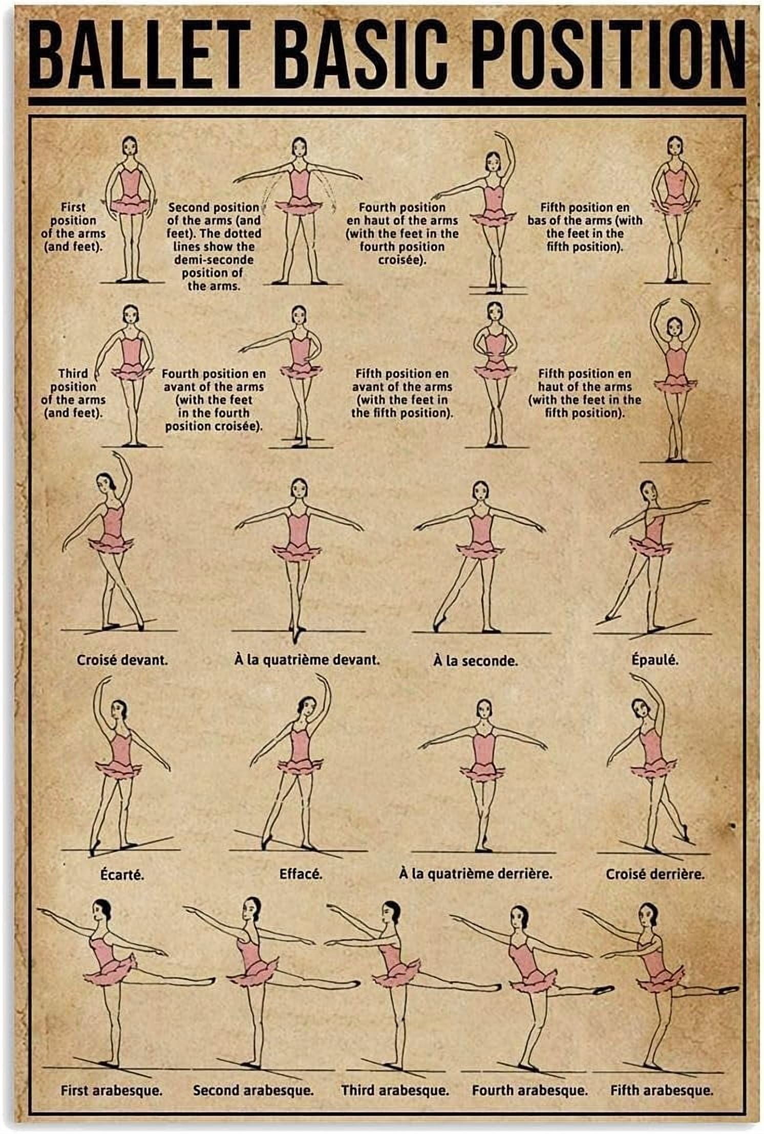 Ballet Knowledge Metal Sign Vintage Dance Studio Decor Ballet Basic ...