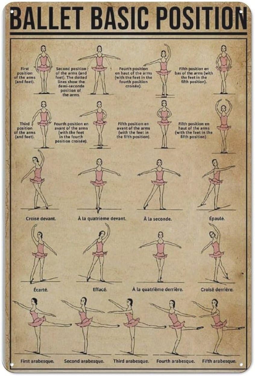 Ballet Knowledge Metal Sign Vintage Dance Studio Decor Ballet Basic ...
