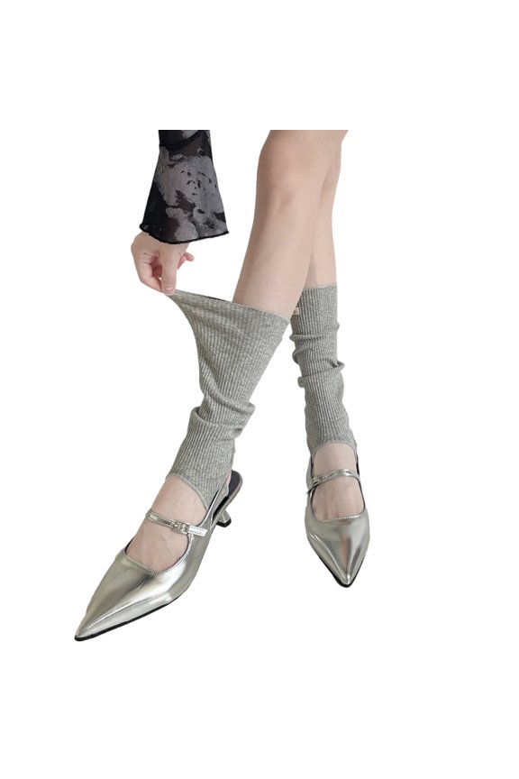 Ballet Leg Warmers Girls Women Knitted Stirrups Leg Warmer Winter Soft Calf Socks Cotton Boot Socks for Yoga Dance