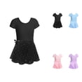 thumbnail image 1 of Ballet Leotard for Girls with Removable Skirt, Ruffle Short Sleeve Dance Outfit, Elegant Ballerina Dress for Toddlers to 12 Years, 1 of 9