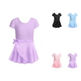 thumbnail image 1 of Ballet Leotard for Girls with Removable Skirt, Ruffle Short Sleeve Dance Outfit, Elegant Ballerina Dress for Toddlers to 12 Years, 1 of 6