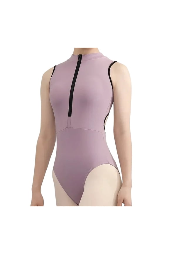 Ballet Leotard for Women Waist Hollow Out Dancewear Gymnastics Leotards Sleeveless Solid Color Bodysuit Adult Dance Clothes