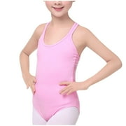 Ballet Leotards for Girls Size 3-14 One-Piece Sleeveless Rompers Toddlers Teens Solid V Neck Stretchy Backless Dance Jumpsuits 2025