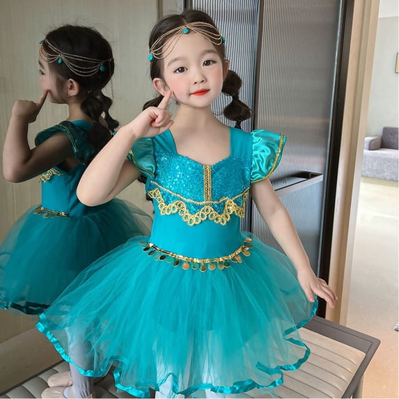 Ballet Leotards for Girls Skirted Dance Tutu Dress Party Costumes