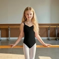 thumbnail image 1 of Ballet Leotards for Teens Classic Spaghetti Strap Girls Black Leotard Ballet Outfit Kids Ballet Leotards for Girls 8-9 Years, 1 of 8