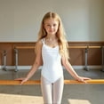 thumbnail image 1 of Ballet Leotards for Teens Classic Spaghetti Strap Girls White Dance Leotard Kids Ballet Outfit Dance Leotard for Girls 6-7 Years, 1 of 8