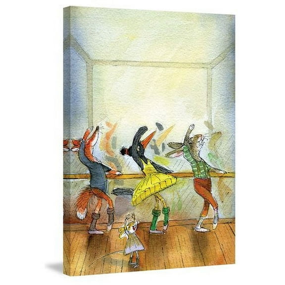 "Ballet Lesson" Painting Print on Wrapped Canvas