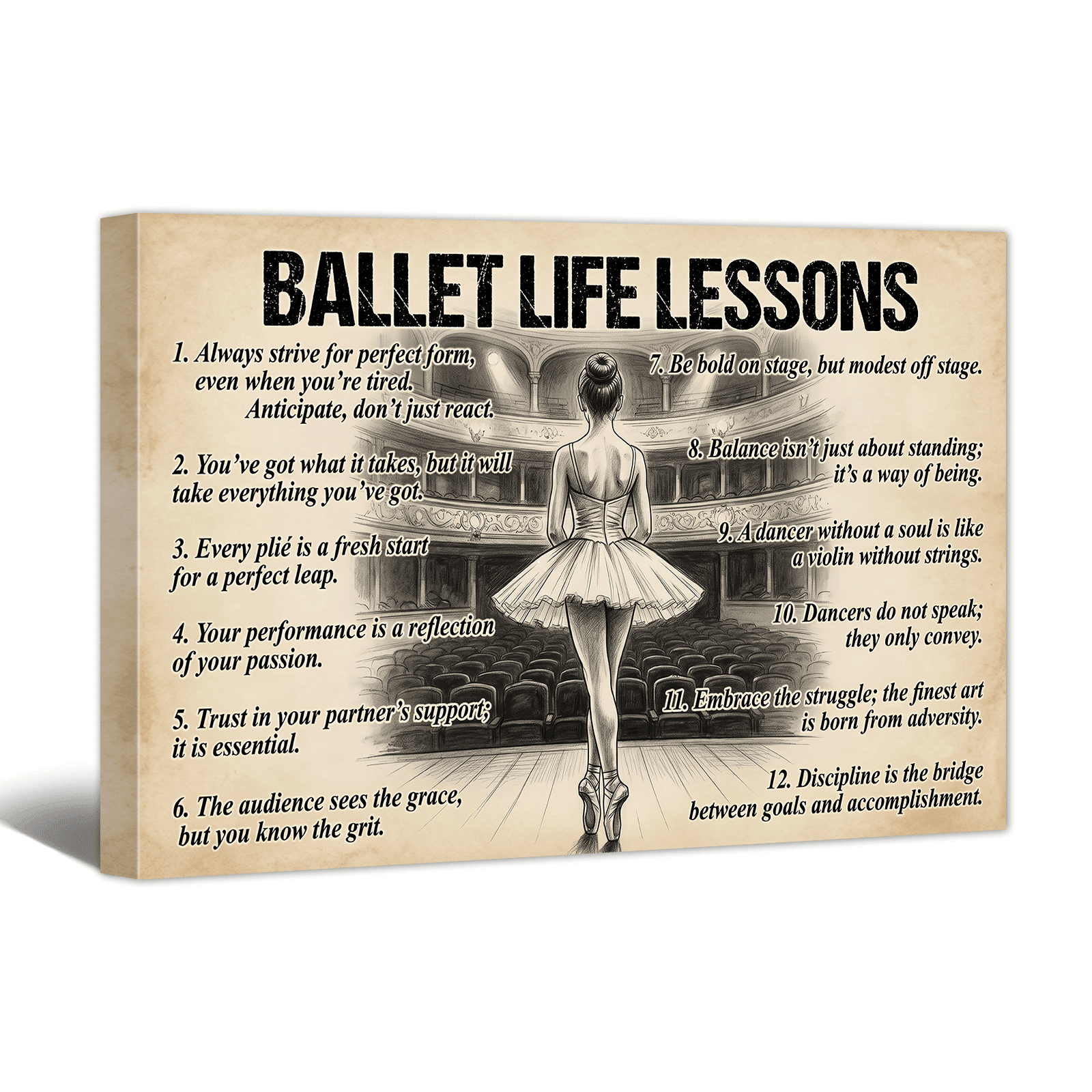 Ballet Life Lessons Canvas Wall Art Print Sport Inspirational Quotes ballet-life-lessons-canvas-wall-art-print-sport-inspirational-quotes