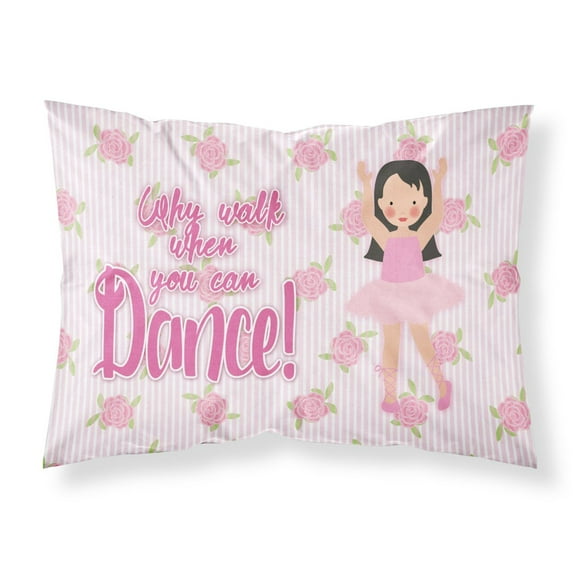 Ballet Long Dark Hair Fabric Standard Pillowcase