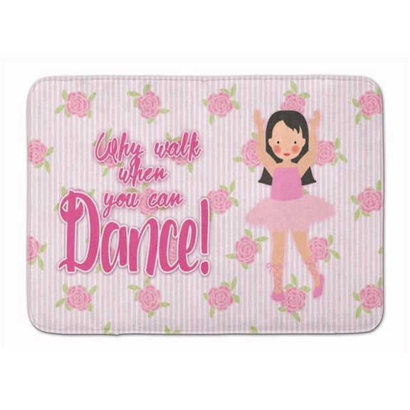 Ballet Long Dark Hair Machine Washable Memory Foam Mat