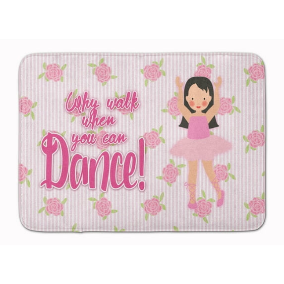 Ballet Long Dark Hair Machine Washable Memory Foam Mat