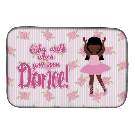 Ballet Long Hair African American Dish Drying Mat