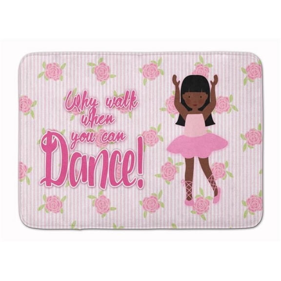 Ballet Long Hair African American Machine Washable Memory Foam Mat