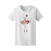 Ballet Love, Beautiful Ballerina T-Shirt Women -Image by Shutterstock, Female Large