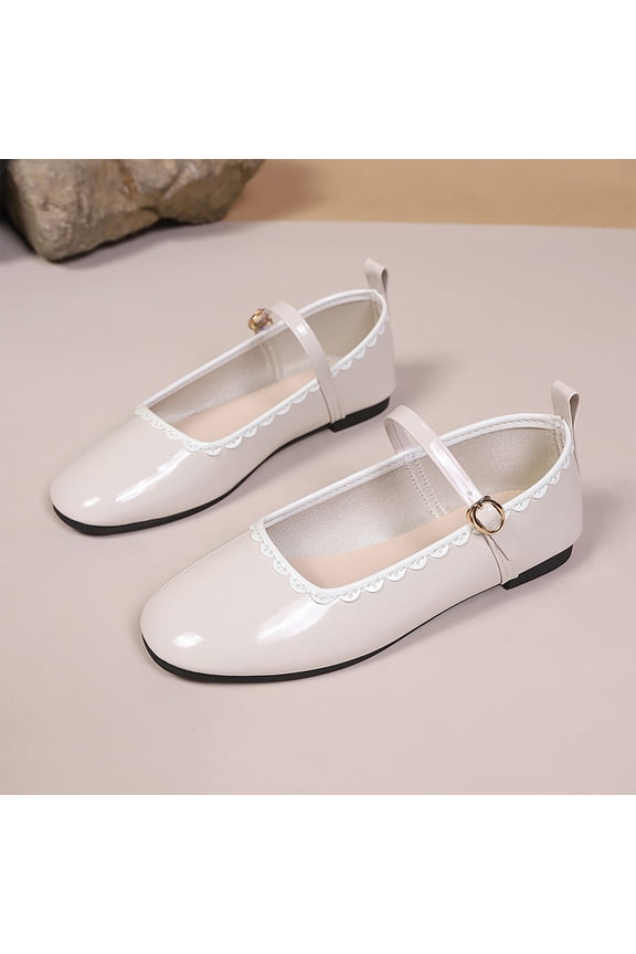 Ballet Mary Jane Sneakers for Women, Flats for Women Wide Feet, Ballet Widestep Shoes for Women, Women's Pointed Toe Mary Jane Shoes With Buckle Strap Low Heel Flat Casual, Beige 9