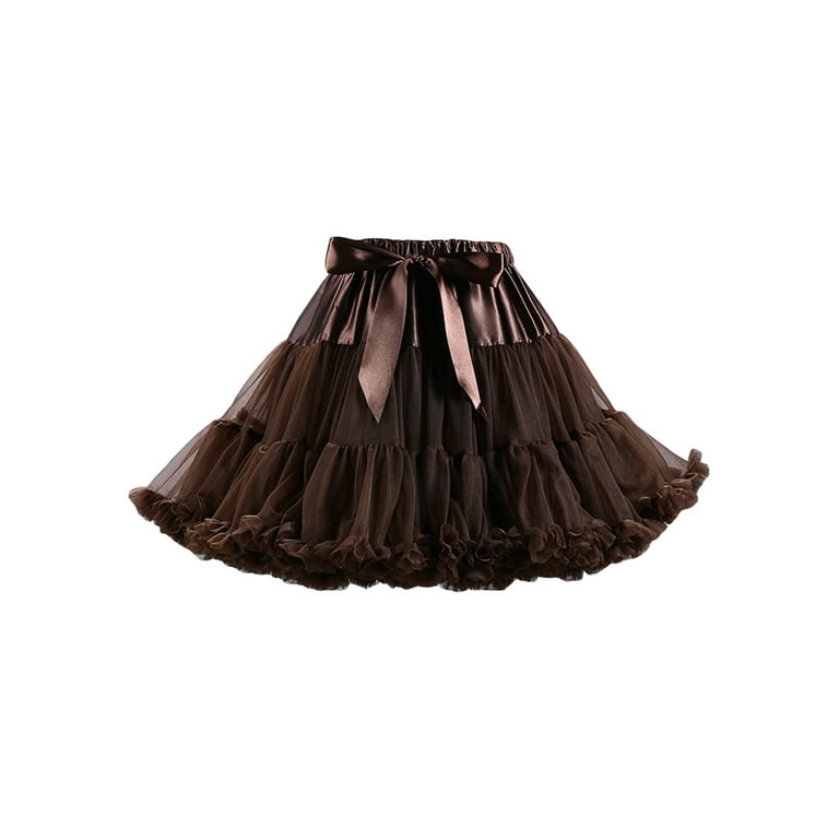 Ballet Mini Tutu Skirt for Women Elastic High Waist Tiered Tulle Skirt  Princess Puffy Dance Skirt 