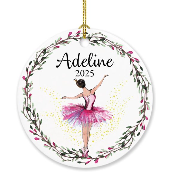 Ballet Ornaments, Personalized Ballet Dance Ornament Gift for Women Dance Teachers Ballet Lover Christmas 2025, Dancing Ballet Lovers Ornaments Xmas, Custom Year & Name Ballet Dancer Ornaments Décor