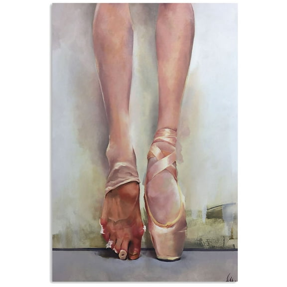 Ballet - Pain Foot Poster - Poster Print - Wooden Hanging Scroll Frame 11 x 17 Inch Poster