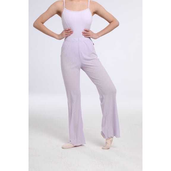 Ballet Pants, Adult High Waist Knit, Long, Flare, Warm-Up Dance Pants