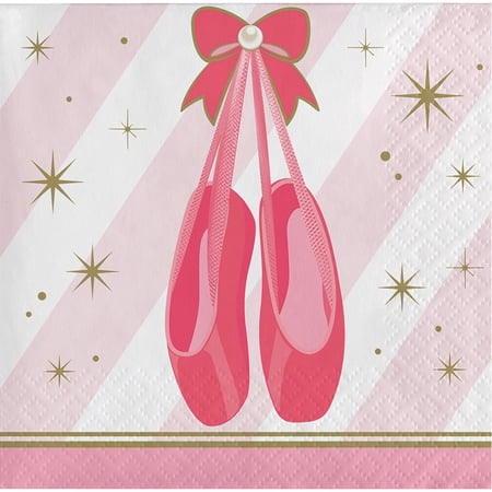 Ballet Paper Beverage Napkins 16 Count for 8 Guests