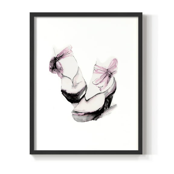 Ballet Platform in Paper Solid Wood 8 x 10 Framed Print