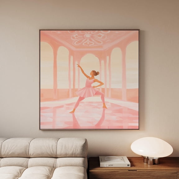 Ballet Pose Pink Pilates Wall Art Luxury Fitness Wellness Print Studio Decor Gift