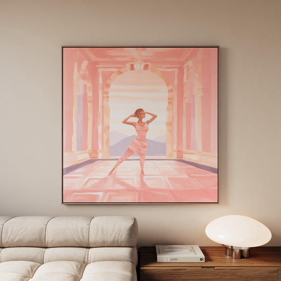 Ballet Pose Pink Pilates Wall Art Luxury Fitness Wellness Print Studio Decor Gift