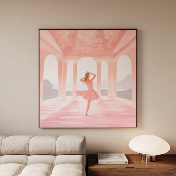 Ballet Pose Pink Pilates Wall Art Luxury Fitness Wellness Print Studio Decor Gift