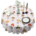 thumbnail image 1 of Ballet Princess Girls Pattern Round Tablecloth 60"x60",Wrinkle Wipeable Table Cloth for Kitchen Dining Room Picnic Patio Party, 1 of 6