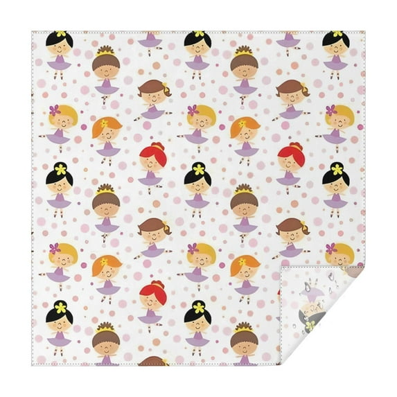 Ballet Princess Girls Pattern Square Tablecloth,Waterproof Square Table Cover,Wipeable Spillproof Washable Table Cover for Home Kitchen Party Decor 60"x60"(152x152cm)
