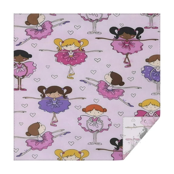 Ballet Princess Girls Pattern Square Tablecloth,Waterproof Square Table Cover,Wipeable Spillproof Washable Table Cover for Home Kitchen Party Decor 60"x60"(152x152cm)