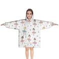 thumbnail image 1 of Ballet Princess Pattern Blanket Hoodies for Kids 6-13YR Oversize Wearable Blanket Hoodies for Boys Girls Teens, 1 of 7