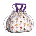 thumbnail image 1 of Ballet Princess Pattern Drawstring Lunch Bag Women - Drawstring Lunch Bag Insulated for Work Office - Stain-Resistant Large Lunchbags for Women with Multi-Pockets, 1 of 6