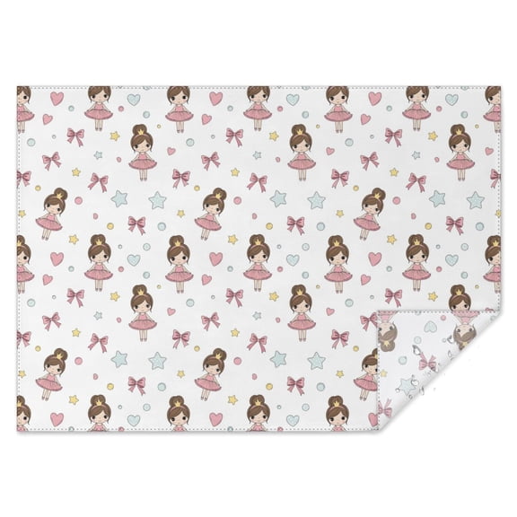 Ballet Princess Pattern Rectangle Tablecloth 60"x84",Waterproof Polyester Rectangle Table Cloth, Wipeable Spillproof Polyester Tablecloth for Dining, Camping, Indoor and Outdoor