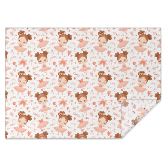 Ballet Princess Pattern Rectangle Tablecloth 60"x84",Waterproof Polyester Rectangle Table Cloth, Wipeable Spillproof Polyester Tablecloth for Dining, Camping, Indoor and Outdoor