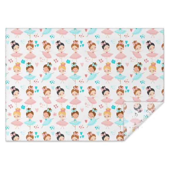 Ballet Princess Pattern Rectangle Tablecloth 60"x84",Waterproof Polyester Rectangle Table Cloth, Wipeable Spillproof Polyester Tablecloth for Dining, Camping, Indoor and Outdoor