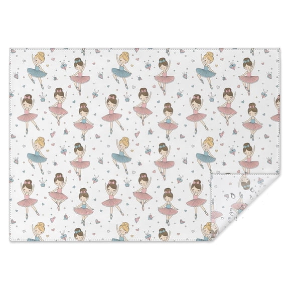 Ballet Princess Pattern Rectangle Tablecloth 60"x84",Waterproof Polyester Rectangle Table Cloth, Wipeable Spillproof Polyester Tablecloth for Dining, Camping, Indoor and Outdoor