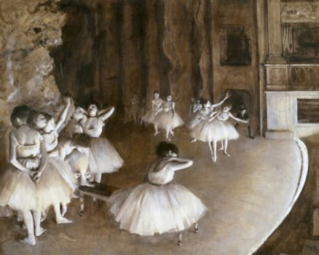 Ballet Rehearsal on the Set (Reptition dun Ballet sur la Scene) 1874 Edgar Degas (1834-1917French) Musee dOrsay Paris Canvas Art - Edgar Degas (24 x 36)