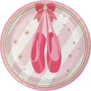 Ballet Round Paper Dessert Plates 8 Count for 8 Guests