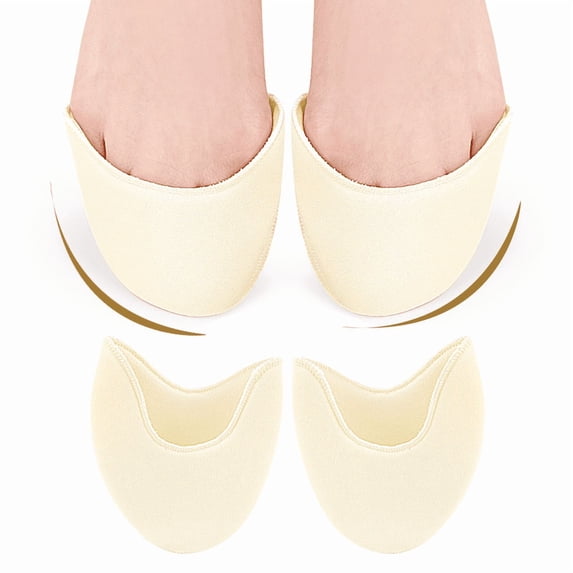 Ballet Shoe Sponge Toe Caps, Soft Elastic Anti-Friction Foot Pads, Shock Absorbing Forefoot Cushions for High Heels