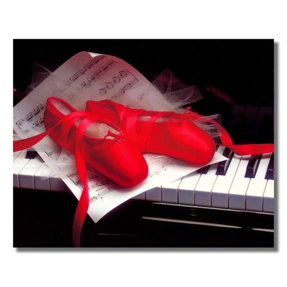 Ballet Shoes Ballerina Piano Kids Room Contemporary Wall Picture 16x20 Art Print