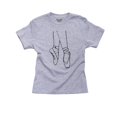 thumbnail image 1 of Ballet Shoes Dancing - Classic Pencil Artistic Sketch Boy's Cotton Youth Grey T-Shirt, 1 of 2